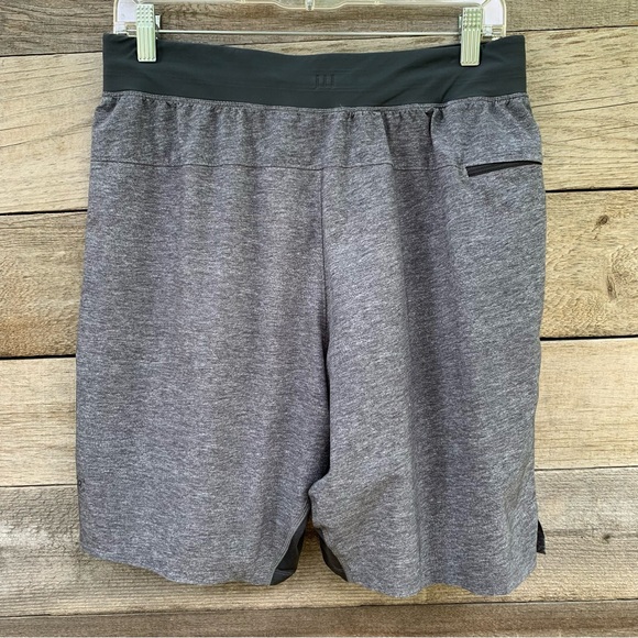 Lululemon THE Short Men M Linerless 9” Updated Heather Texture Printed Grey Coal - Picture 2 of 13